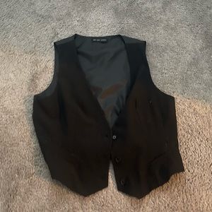 Black Satin Formal Vest